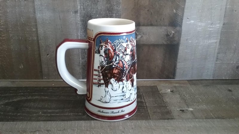 Budweiser 1989 BUDWEISER SPECIAL EDITION HOLIDAY STEIN - #CS-89 - WINTER'S EVENING - Image 3